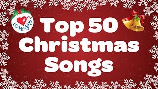 Top 50 Christmas Songs amp Carols  Over 2 Hours Beautiful Xmas Music [upl. by Ziana]