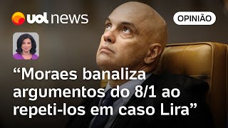 Moraes repete trechos de decisões contra bolsonaristas em censura sobre Lira  Raquel Landim [upl. by Eneladgam871]