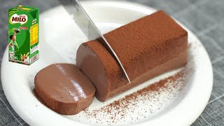 Chocolate Milo Pudding in 15 minutes 2 ingredients [upl. by Yhtomot]