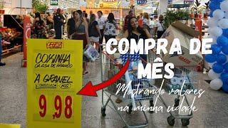 Compra de mês valores na minha cidadedicas para economizar no mercado 🛒 [upl. by Neirol]