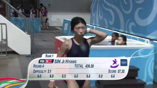 Womens 10m Platform Diving Final  Singapore 2010 Youth Games [upl. by Arel113]