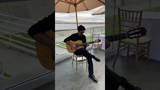 Playing Crepuscolo Sul Mare by the sea 🤌🌊 guitar [upl. by Ieluuk]