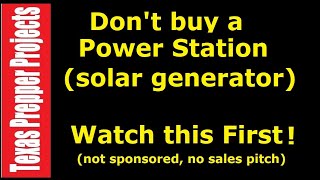 Dont buy a portable power station Start here first Texas Prepper Projects prepper solarpower [upl. by Yukio]