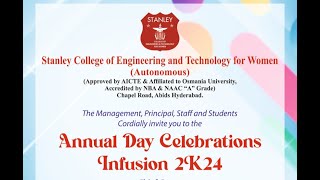 Annual DayCelebrations Infusion2k24 StanleyCollege of Engineering andTechnology forWomenAutonomous [upl. by Libyc]