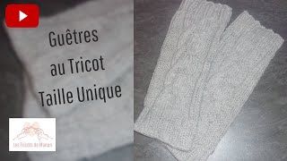 Guêtres taille unique au tricot [upl. by Esir]