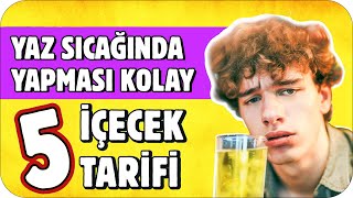 Yaz Sıcaklarında İçini Serinletecek İçecek Tarifleri 🧋 5 DAKİKADA 5 TARİF [upl. by Corin386]