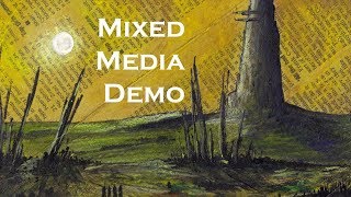 Mixed Media Landscape A Narrated Demo [upl. by Ylicis]