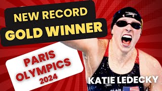 Katie Ledecky Secures Gold in 1500m Freestyle Sets New Olympic Record  Olympics Paris 2024 Swimmer [upl. by Boothe178]