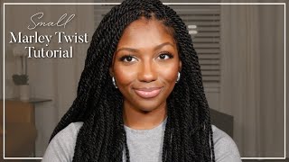 Small Marley Twists Tutorial  Beginner Friendly Protective Style  Niara Alexis [upl. by Rocker380]