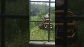 4 wheel drive rescues 2 wheel drive or how not to cut the grass [upl. by Verner]