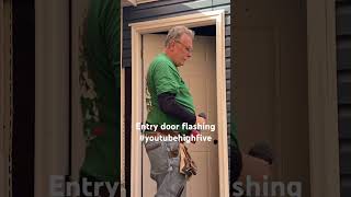 Entry Door Flashing carpenter carpentry woodworking youtube youtubeshorts [upl. by Inattirb]