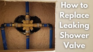 How to Replace a Leaking Bathtub  Shower Valve  Copper to PEX [upl. by Nanny450]