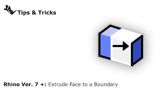 05 Extrude Face to Boundary with rhino3d [upl. by Retsae]