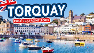 TORQUAY  Full seafront tour of Torquay Devon from harbour to town centre and beach [upl. by Gitel]