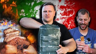 Jóllakik az Olasz Katona MRE teszt és őzgerinc sütés kemencében🥩🍖promotion [upl. by Ydollem]