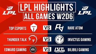 LPL Highlights ALL GAMES Week 2 Day 6  LPL Spring 2024 [upl. by Tristam]