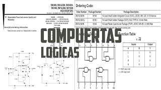 Circuitos Integrados 74LS00 y 74LS04 Compuertas Logicas NAND y NOT [upl. by Ahsam699]