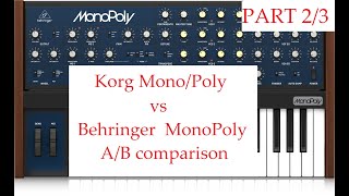 Behringer MonoPoly part 23  AB comparison [upl. by Lateh]