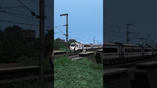 Small Vande Bharat Crossing Dual Railway Line  Train Simulator 2024 shorts shortvideo short [upl. by Swetiana]