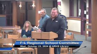 FreetownLakeville Regional School Committee 102324 [upl. by Welker]