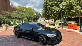 Leaving college campus in my stage 3 bmw 540i  Crazy reactions [upl. by Jean219]