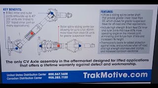 TrakMotive Xtended Travel CV Axles For Your Lifted 4x4 Astro Van [upl. by Hyacintha]