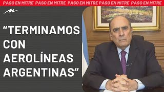 Guillermo Francos ratificó el cierre de Aerolíneas Argentinas si no aceptan su privatización [upl. by Eruza]