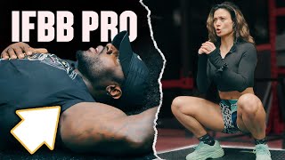 Pro Bodybuilder Attempts To Train Legs With His Wife [upl. by Nolyk24]