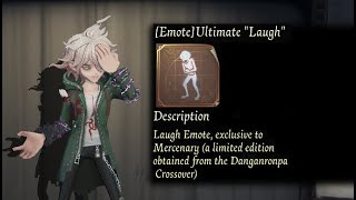 Identity VMercenary Emote quotUltimate Laughquot on Nagito KomaedaDanganronpa [upl. by Balmuth]