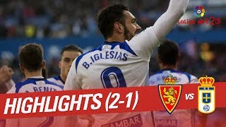 Resumen de Real Zaragoza vs Real Oviedo 21 [upl. by Winshell]