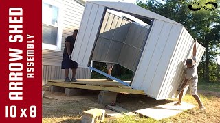 Timelapse Building Steel Storage Shed 10 x 8 Arrow Newport NP10867 Assembly Construction DIY [upl. by Canica429]