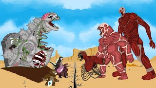 Returning From The Dead of SHIN GODZILLA ZOOMBIE vs TITAN  Rotation Luck FUNNY CARTOON 2 [upl. by Biddle]