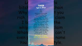 Tyga ft Offset  Taste Lyrics shorts [upl. by Kaya905]