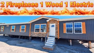 Check it out 2 FIEPLACES 1 WOOD 1 electric in this XL sized home [upl. by Kiele]