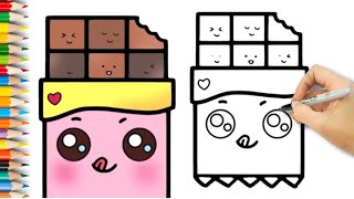 💗 HOE JE EEN CHOCOLADE KAWAII TEKENT  LEUKE TEKENING VOOR MEISJES [upl. by Bibbie272]