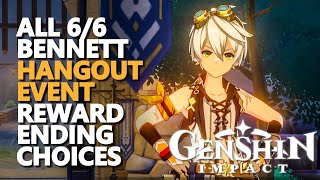 All Bennett Hangout Event Genshin Impact 66 Reward Ending Choices [upl. by Pik]