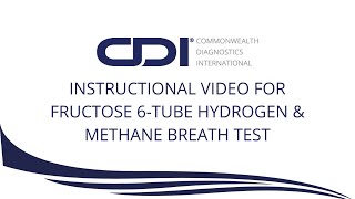 Instructional Video CDIs Hydrogen and Methane 6 Tube Breath Test for Fructose Malabsorption [upl. by Gilmer898]