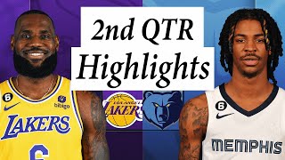 Los Angeles Lakers vs Memphis Grizzlies Full Highlights 2nd QTR  Apr 22  20222023 NBA Playoffs [upl. by Hgielrahc]