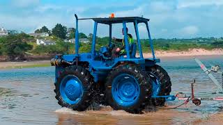 Muir Hill Tractors Launching Boats at Abersoch [upl. by Natsud597]