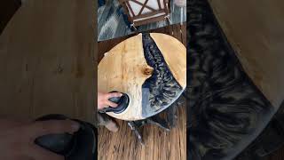 Mysterious swirls Watch igwoodworkingworld’s Maple bistro table come to life [upl. by Arica]