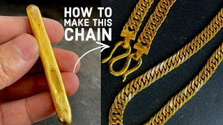 How 24K Gold Chain is Made  Gold Chain Necklace Making [upl. by Kcirdnekal]