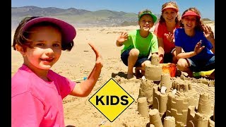 Sign Post Kids Sand Castle Toys at the Beach [upl. by Nisa636]