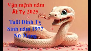 Tử vi Tuổi Đinh Tỵ 1977 Nữ mạng năm Ất Tỵ 2025 Sự nghiệp tài vận tình duyên và gia đạo [upl. by Robaina]