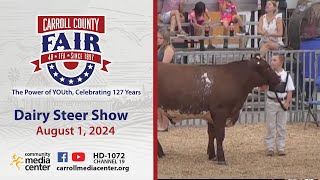 Carroll County 4H amp FFA Dairy Steer Show followed by Market Steer Show 812024 [upl. by Hays]