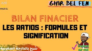 bilan financier  les ratios formules et signification [upl. by Oivaf]