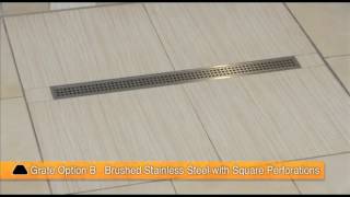 Schluter Drain Grate Options [upl. by Fritzsche159]