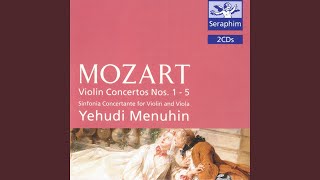 Violin Concerto No 1 in BFlat Major K 207 II Adagio Cadenza by Menuhin [upl. by Sachs973]