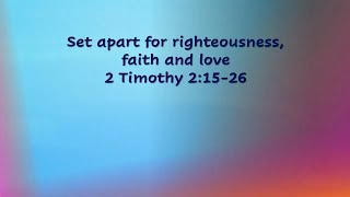 Set Apart for Righteousness Faith and Love  FCC Livestream 552024 [upl. by Aseeral532]