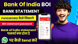 Bank of india statement password kya hota hai  Bank of india statement pdf password kaise pata kare [upl. by Cocke792]