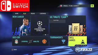 FIFA 22 Nintendo Switch wont have the volta football Menu Screens [upl. by Opal406]